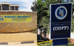 A photo collage of Kibabii University and ODPP signpost. PHOTO/Courtesy.