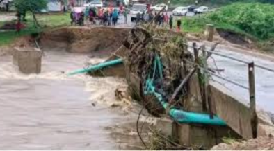 A section of the collapsed bridge.PHOTO/ KeRRA X.