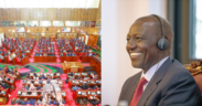 A photo collage of President William Ruto and a past sitting of the National Assembly. PHOTO/ Parliament/ PCS.
