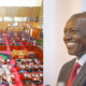 A photo collage of President William Ruto and a past sitting of the National Assembly. PHOTO/ Parliament/ PCS.