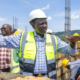 President William Ruto inspecting the ongoing construction of the 220-unit Bomet Affordable Housing Project on March 16, 2024.