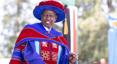 President William Ruto speaking during the 5th Graduation Ceremony of Uzima University in Kisumu County on January 30, 2026. PHOTO/PCS.