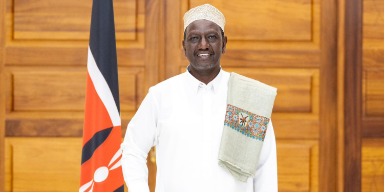 President William Ruto during Eid-ul-Fitr celebrations in April 2024. PHOTO/PCS.