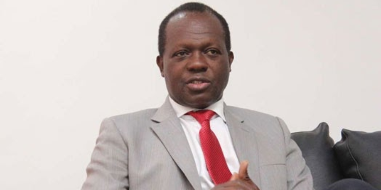 Former CS Raphael Tuju during a past press conference. PHOTO/ Courtesy.