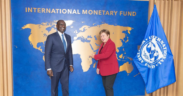 President William Ruto during a meeting with the International Monetary Fund (IMF) Managing Director Kristalina Georgieva in Washington, D.C, USA in December 2025. PHOTO/PCS.