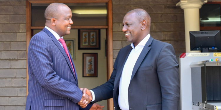 President William Ruto with Tiaty MP William Kamket at the Deputy President’s official residence in Karen, Nairobi on September 1, 2022. PHOTO/William Ruto/Facebook.