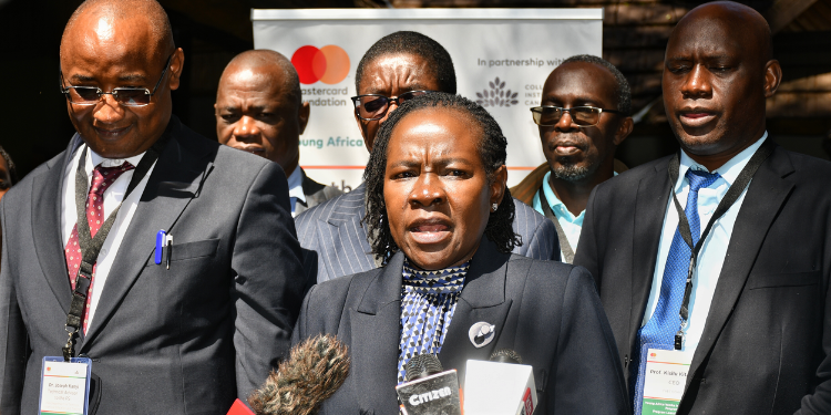 TVET PS Dr. Esther Muoria during a past press conference. PHOTO/My Gov.