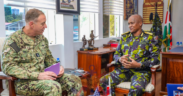 The Chief of the Defence Forces, General Charles Kahariri, hosted the Commander, US Naval Forces Europe and Africa, Admiral George Wikoff, on March 24, 2026, at Defence Headquarters in Nairobi.