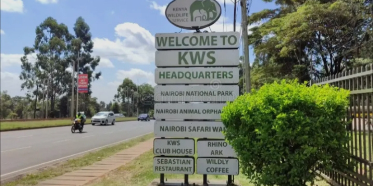 The image shows the entrance to KWS Headquarters PHOTO/Nation