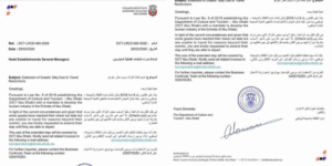 Directive notice from the Department of Culture and Tourism-Abu Dhabi PHOTO/DCT