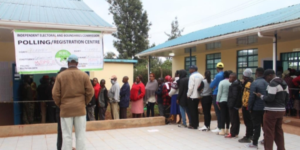 Voters in a queue waiting to vote in a polling station PHOTO/File