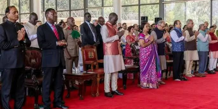 President Ruto with the Indian community-When he officially allowed them to start celebrating Diwali PHOTO/File