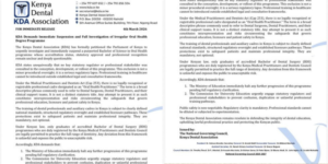 KDA issues a notice of demanding suspension of a BsC programme PHOTO/KDA/X