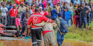 Kenya Red Cross volunteers assist residents during flood emergencies PHOTO/File