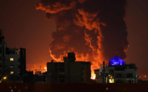 Plumes of smoke rises over Tehran after explosions were reported in Tehran Iran PHOTO/Getty Images