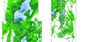 Maps showing the forecast in various areas within Nairobi Metropolitan PHOTO/Kenya Met/X
