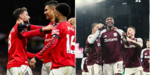 Collage photo of Manchester United players and Aston Villa playersPHOTO/Acc