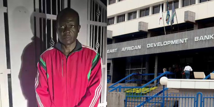 A photo collage of the East African Development Bank (EADB) building and former Cabinet Secretary Raphael Tuju. PHOTO/ UGC.
