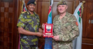 General Charles Kahariri, Current Chief of KDF and General Sir Roland Walker, The Chief of the General Staff (CGS) of The British Army. PHOTO/ KDF