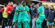 Senegal team angry with referee Jean-Jacques Ndala for giving a late penalty after VAR check during the Africa Cup Of Nations Final match between Senegal and Morocco at Prince Moulay Abdellah Stadium Photo/DeFodi via Getty Images