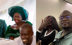 Collage photo of lady being discussed on social media with two men going after each other on Facebook PHOTO/File