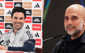 Arsenal manager Mikel Arteta and Manchester City manager Pep Guardiola PHOTO/Acc
