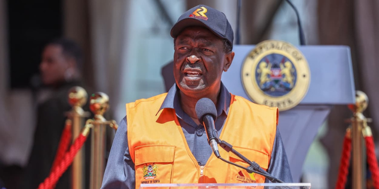 Musalia Mudavadi during launching of SGR PHOTO/Mudavadi/X