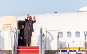 President Ruto while jetting out of the country for a state visit PHOTO/File