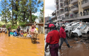 Aftermath of vehicles destroyed by floods in Nairobi and people also displaced by floods PHOTO/File