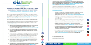 SHA has issued a notice through their CEO Dr Mercy Mwangangi-PHOTO/SHA