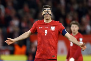 Poland's Robert Lewandowski. PHOTO/ REUTERS|Kacper Pempel
