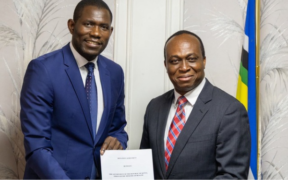 Dr Ouma Oluga Ministry of Health and Dr Samura Kamara