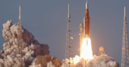 Space Launch System launches with the Artemis II crew aboard the Orion Spacecraft at NASA's Kennedy Space Center PHOTO/NASA/ Bill Ingalls