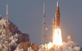 Space Launch System launches with the Artemis II crew aboard the Orion Spacecraft at NASA's Kennedy Space Center PHOTO/NASA/ Bill Ingalls