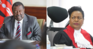 A photo collage of prime cabinet secretary Musalia Mudavadi and Justice Njoki Ndung’u. PHOTO/ File