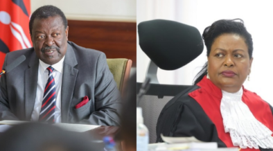 A photo collage of prime cabinet secretary Musalia Mudavadi and Justice Njoki Ndung’u. PHOTO/ File