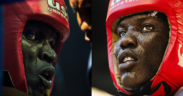 Collage Photo of Majembe and Mbavu The Destroyer at the boxing ring PHOTO/Ruto