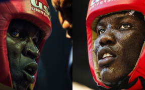Collage Photo of Majembe and Mbavu The Destroyer at the boxing ring PHOTO/Ruto