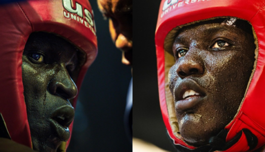 Collage Photo of Majembe and Mbavu The Destroyer at the boxing ring PHOTO/Ruto