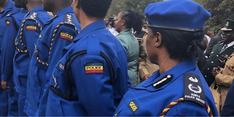 A photo of police officers in uniform