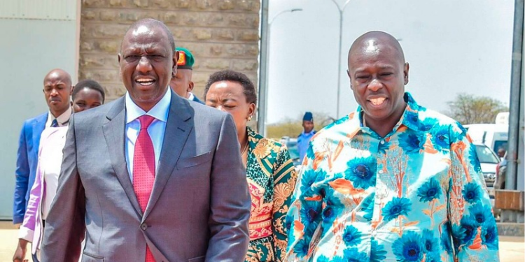 A photo of Kenyan President William Ruto and former Deputy President Rigathi Gachagua. PHOTO/ PCS