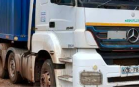 The truck that allegedly belongs to the Kenyan man who has died