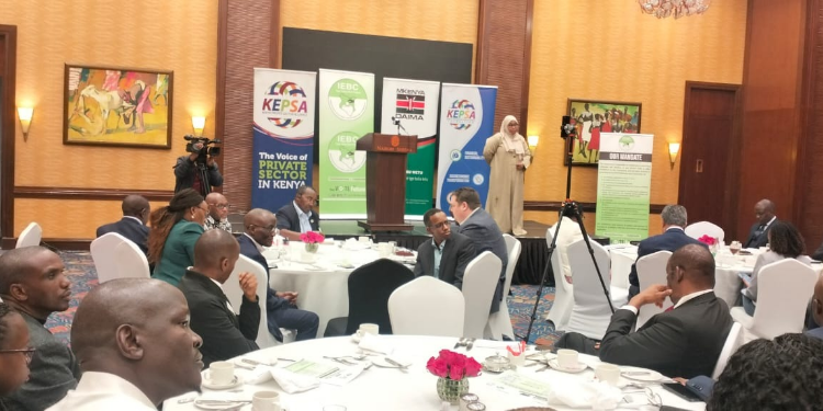 Stakeholders speaking during an IEBC-KEPSA breakfast meeting PHOTO/Citizen