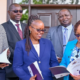 Kirinyaga County Governor Anne Waiguru (in sky blue blazer) with Vice Chairperson of the Ethics and Anti-Corruption Commission (EACC), Dr. Monica Muiru, and some members or Kirinyaga County and EACC. PHOTO/ EACC