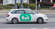 Bolt Taxi cab on unnamed highway. PHOTO/ Bolt Rides