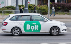 Bolt Taxi cab on unnamed highway. PHOTO/ Bolt Rides