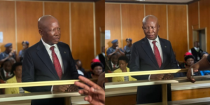 EFF leader Julius Malema in the dock at the KuGompo City Magistrates Court on April 15,2026