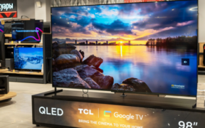 A QLED TCL TV set on display in a dealershop. PHOTO/ File
