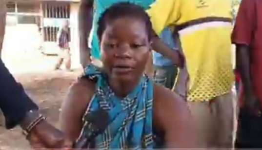 A screen grab of Shalvine Khayi a samosa vendor in Haiga Market, Kakamega County who is nursing burn injuries after attack from a buyer. PHOTO/ File
