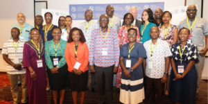 Director General of health Dr. Patrick Amoth and ministry of health officials during the official opening of the 25th Kenya Paediatric Association Annual Scientific Conference in Shanzu, Mombasa. PHOTO/ MoH